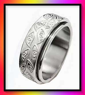 Retro Rotatable Stainless Steel Decompression Ring S7
