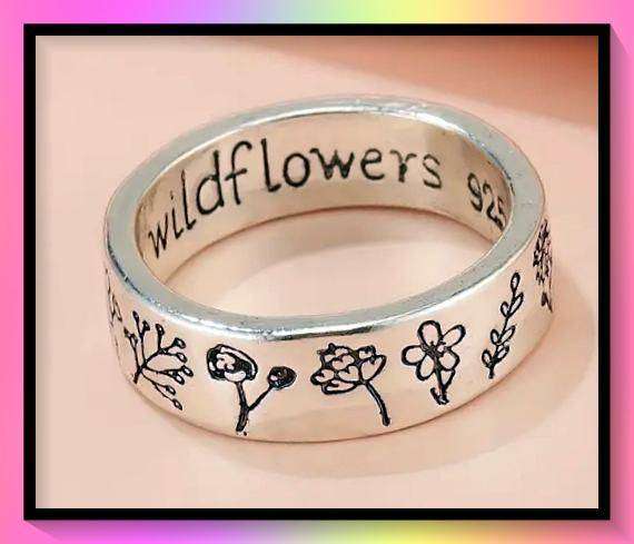 Rustic 6mm Simple Dandelion Design Ring S9