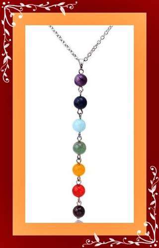 Amazing Chakra beads healing pendant necklace