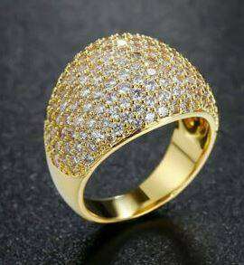 Splendid Simple Gold Cutout Ring Size 7