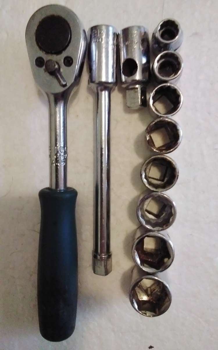 Vintage Britool ratchet A45 3/8" set.