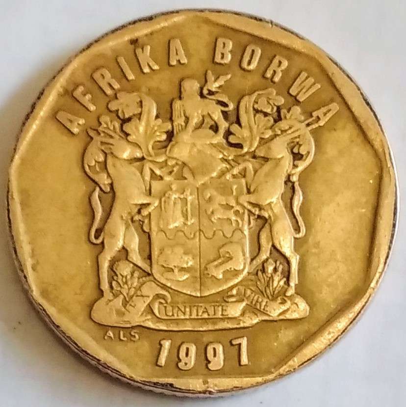 RSA 1997 50 cent error coin