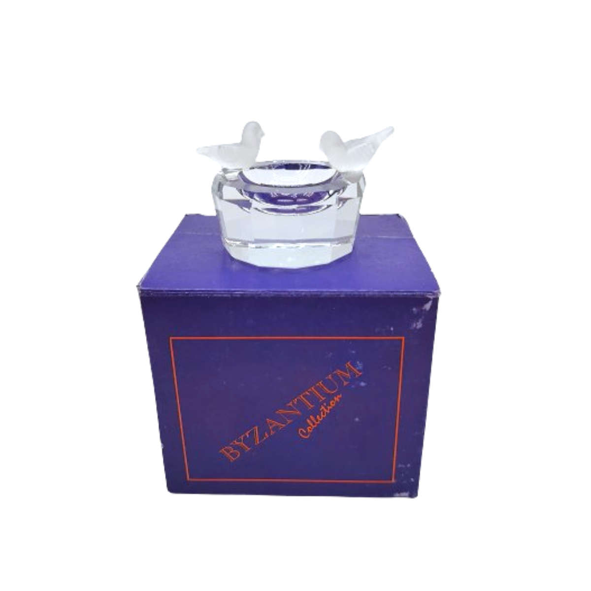 Byzantium Crystal Collection Stunning Cut Glass Crystal Bird bath