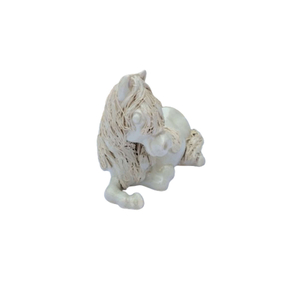 Cheval Spaghetti White Pottery Pony Horse