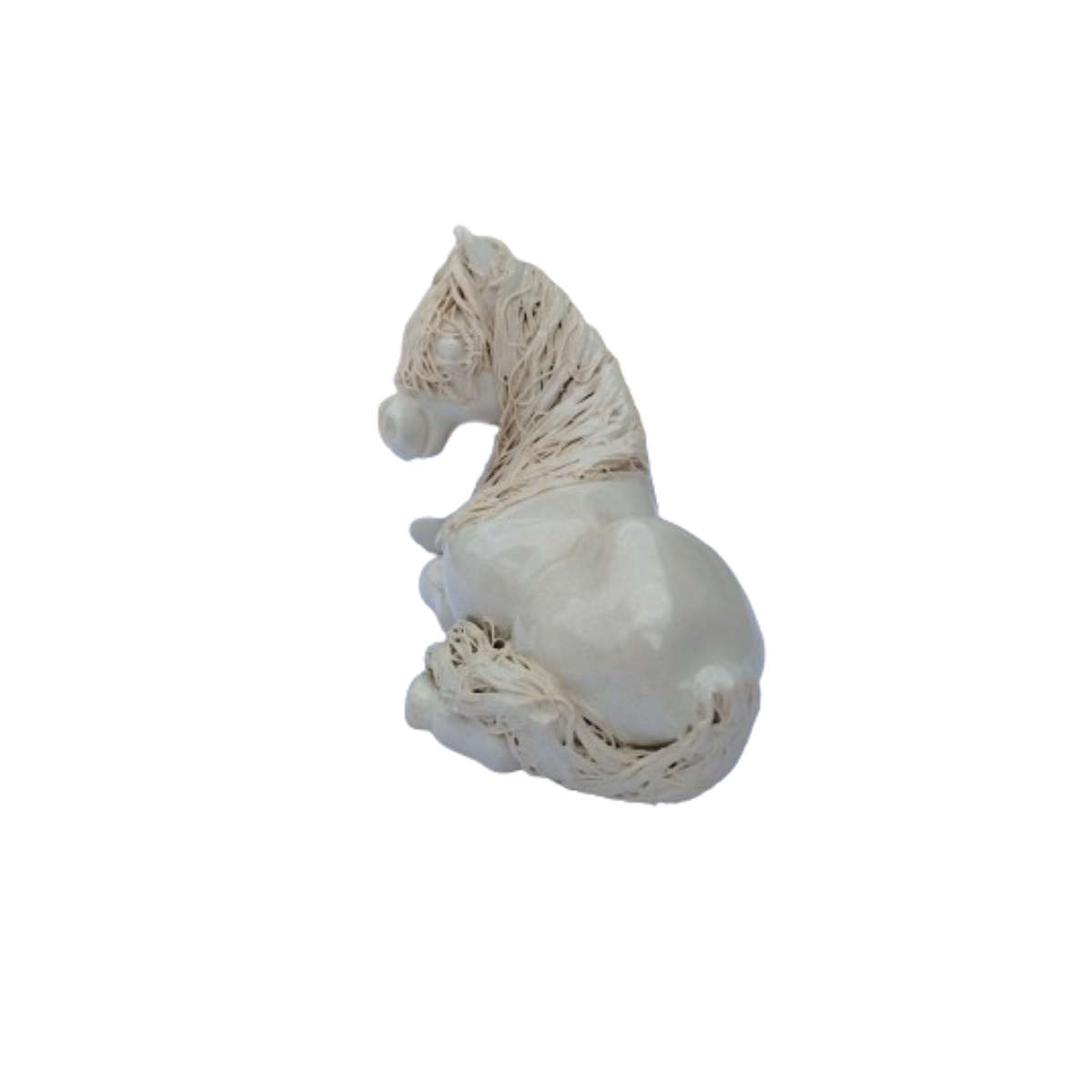 Cheval Spaghetti White Pottery Pony Horse