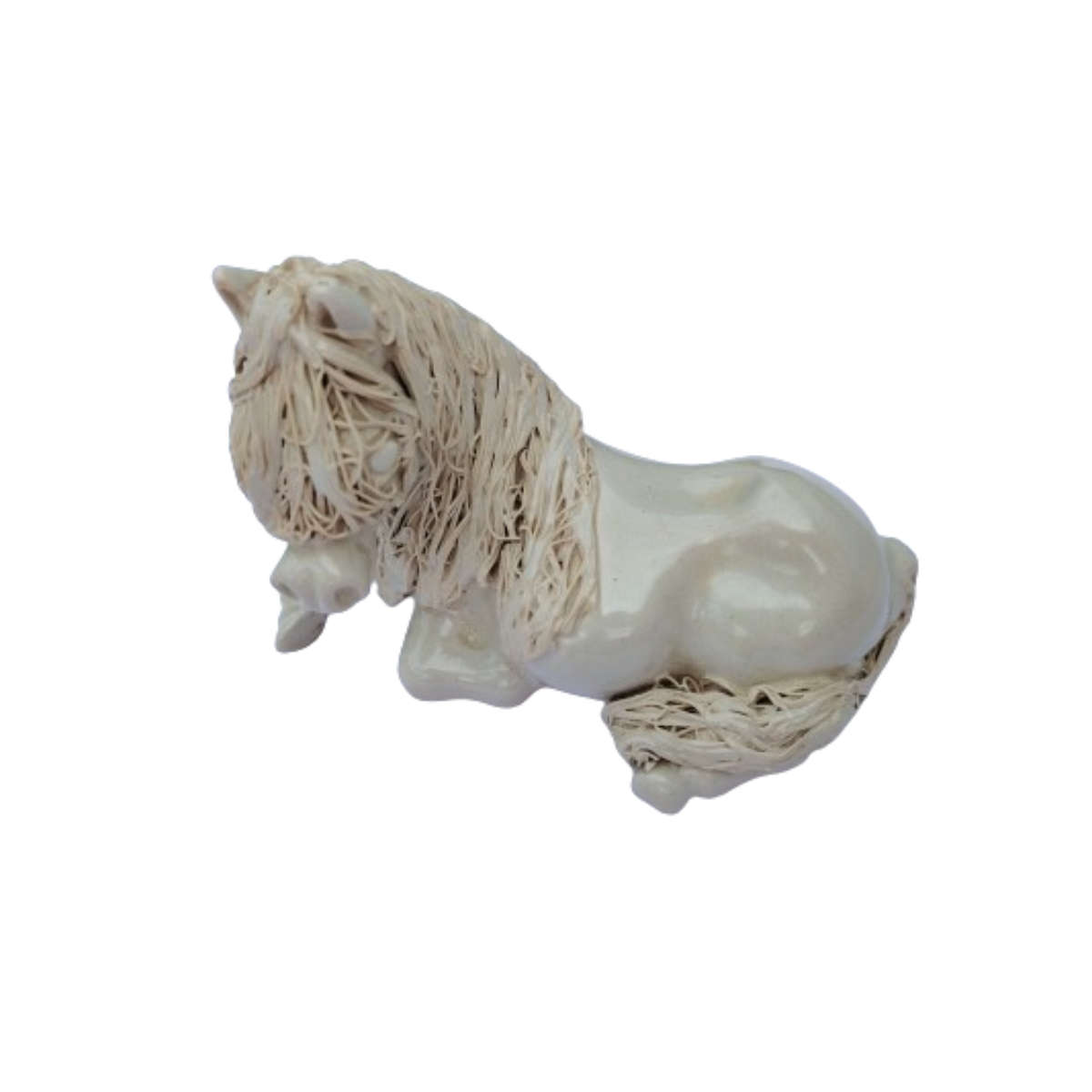 Cheval Spaghetti White Pottery Pony Horse
