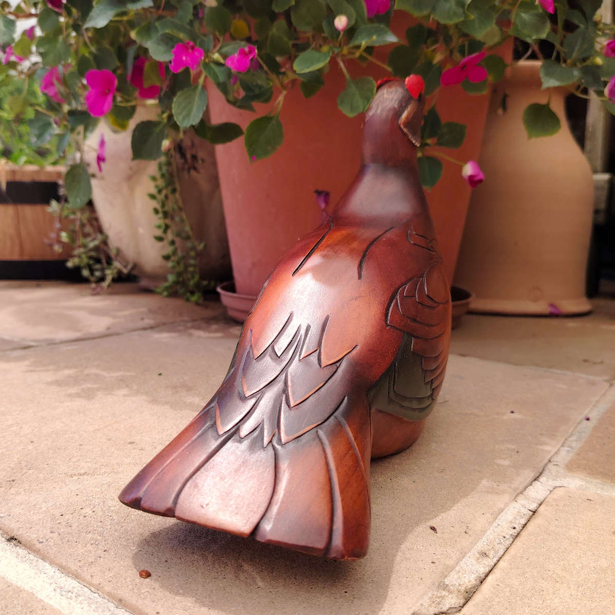 Feathers of Knysna carved and hand painted Female Red Grouse Ltd Bird