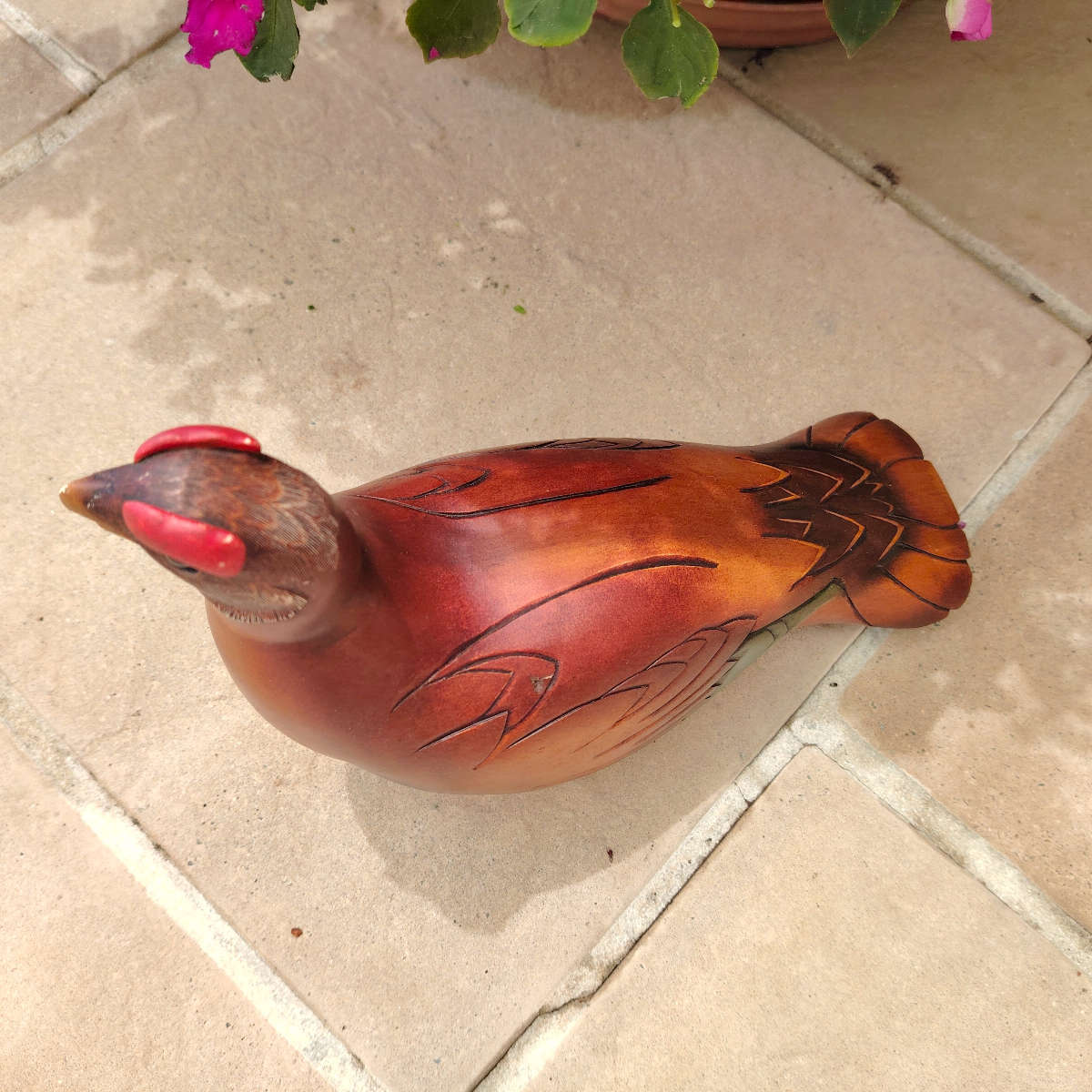 Feathers of Knysna carved and hand painted Female Red Grouse Ltd Bird