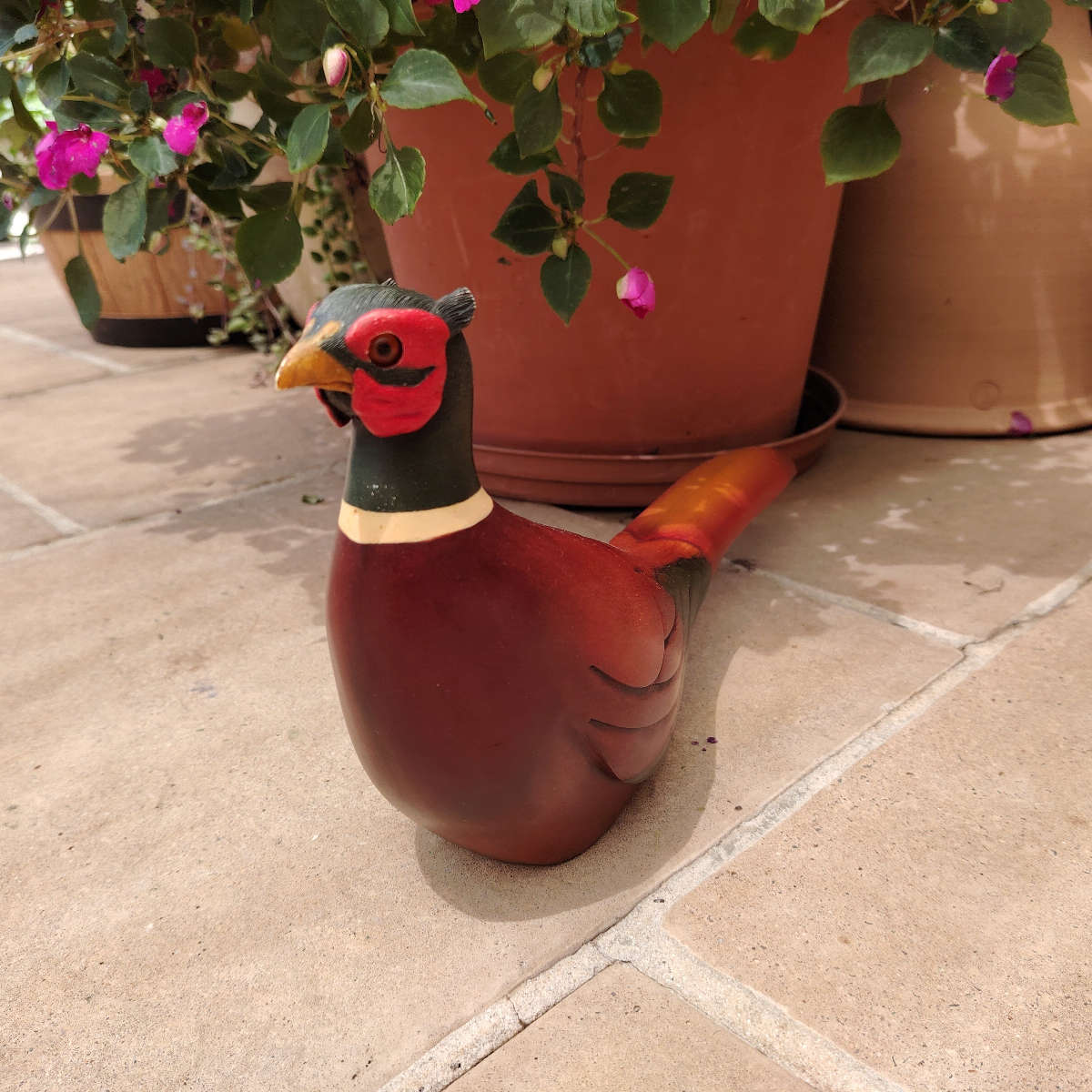 Feathers of Knysna carved and hand painted Ring - Necked Pheasant Ltd Bird