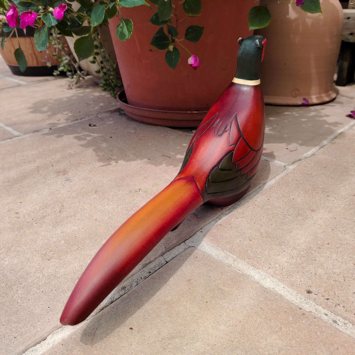 Feathers of Knysna carved and hand painted Ring - Necked Pheasant Ltd Bird