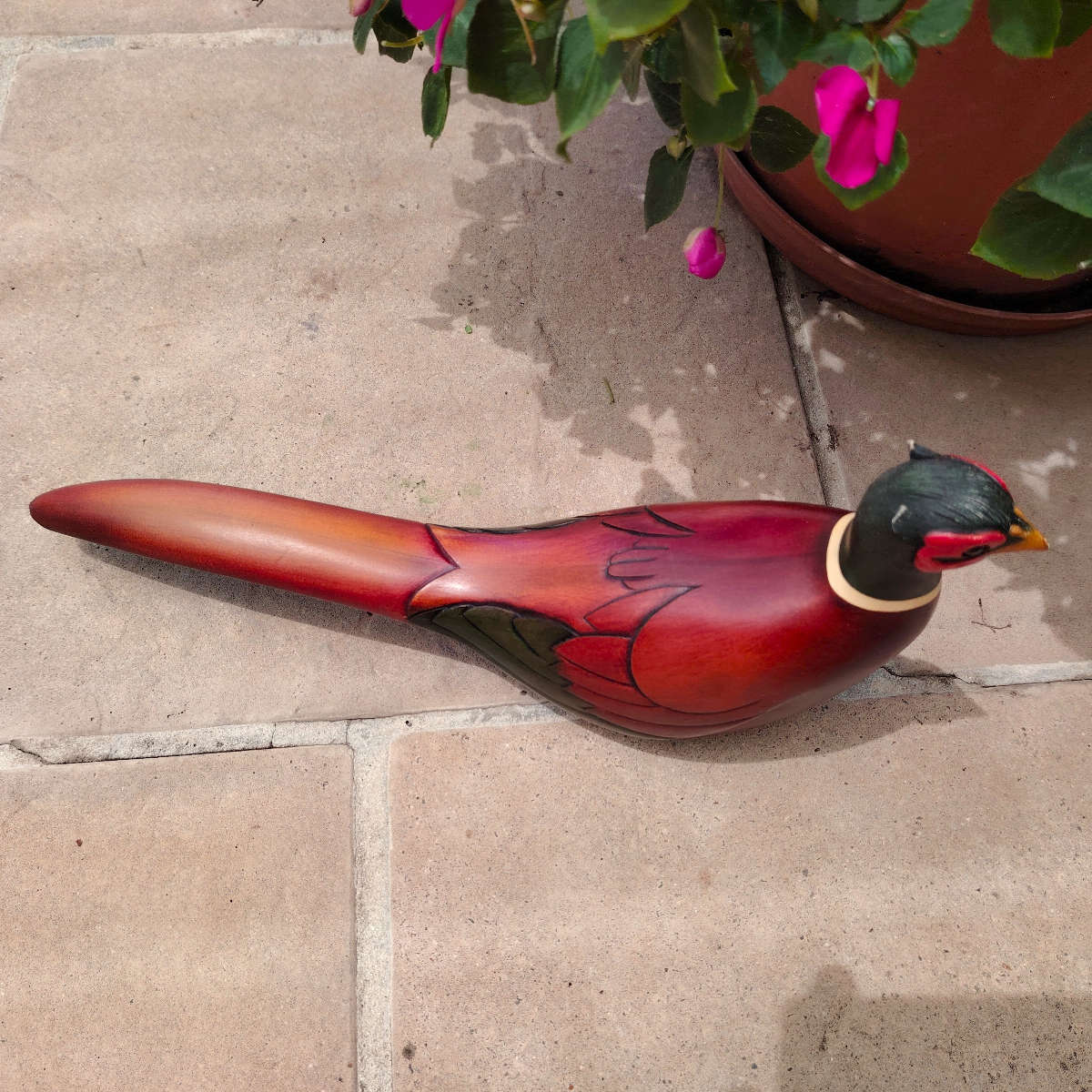 Feathers of Knysna carved and hand painted Ring - Necked Pheasant Ltd Bird