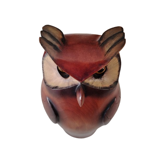 Feathers of Knysna carved and hand painted Owl Ltd Bird