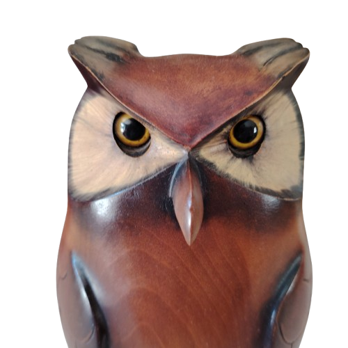 Feathers of Knysna carved and hand painted Owl Ltd Bird