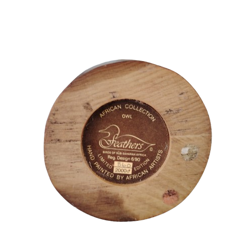 Feathers of Knysna carved and hand painted Owl Ltd Bird