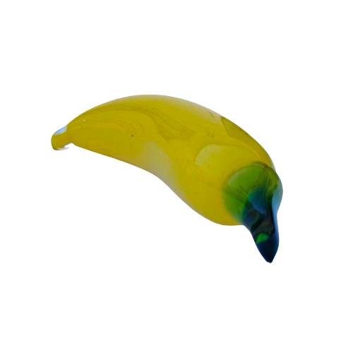 Hand-Blown Glass Solid Yellow Banana Paperweight