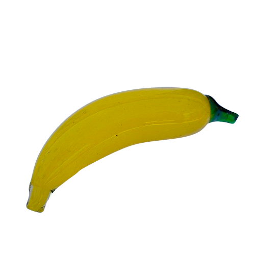 Hand-Blown Glass Solid Yellow Banana Paperweight