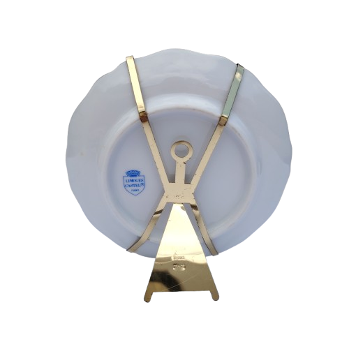 Vintage Limoges France Courting Couple Blue Porcelain Plate