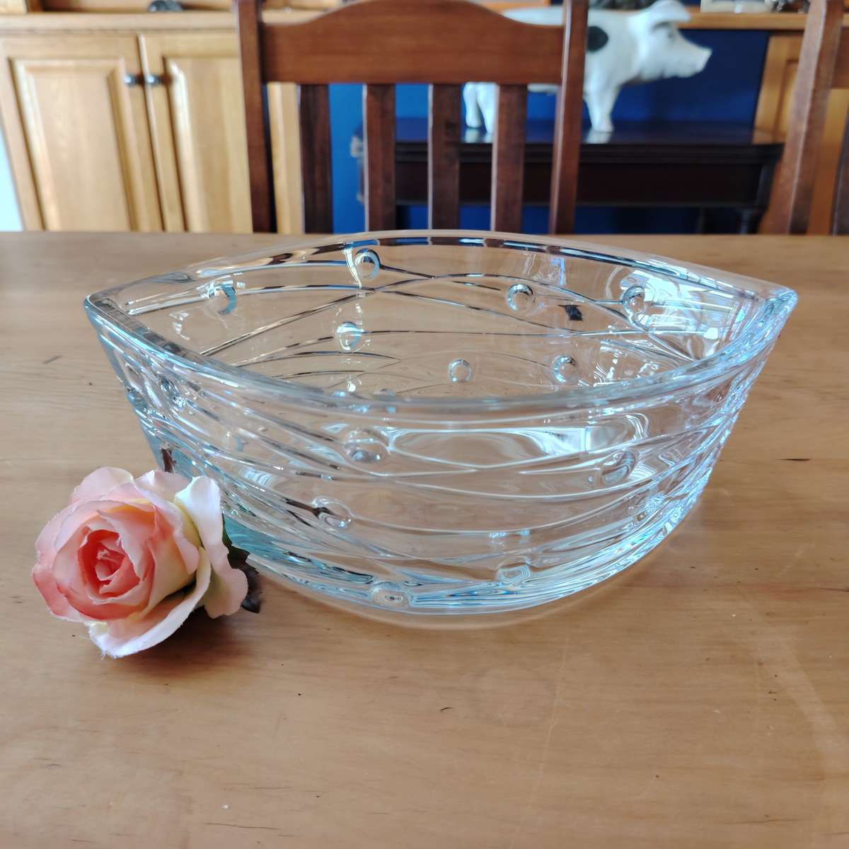 Bohemia Crystal Glass Labyrinth Large Bowl