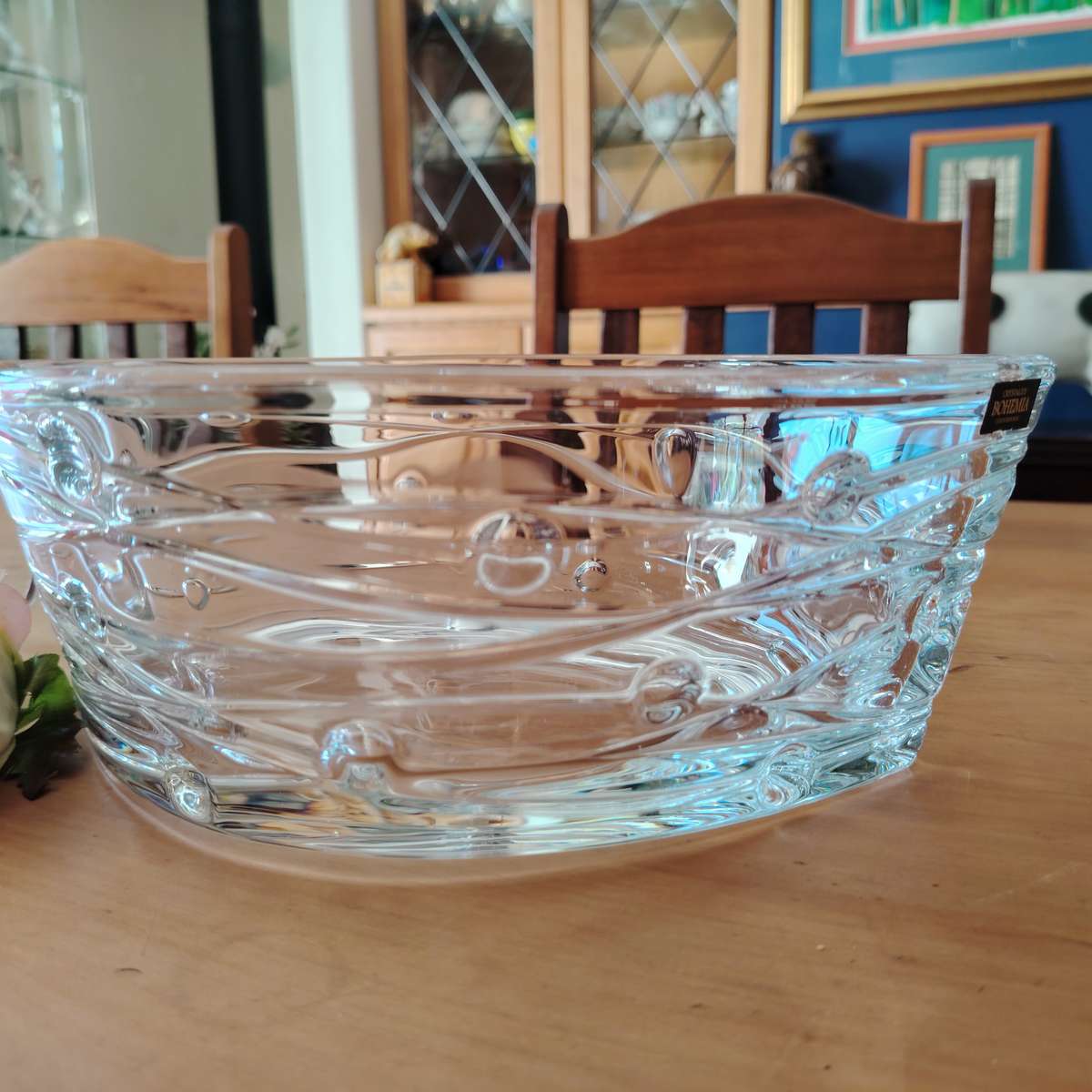 Bohemia Crystal Glass Labyrinth Large Bowl