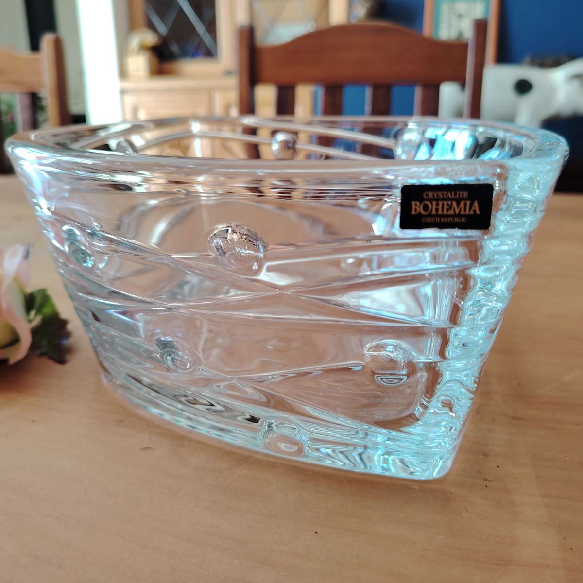 Bohemia Crystal Glass Labyrinth Large Bowl