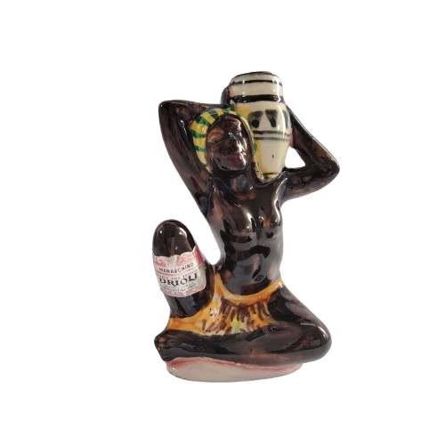 Italian Made African Woman Maraschino Liqueur Bottle