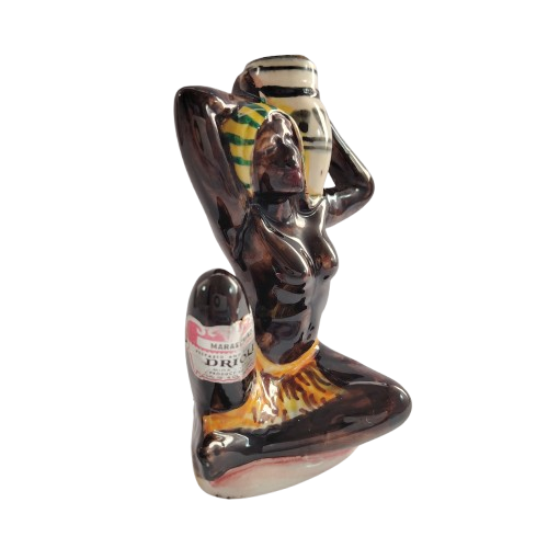 Italian Made African Woman Maraschino Liqueur Bottle