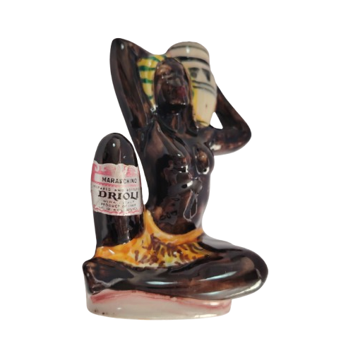 Italian Made African Woman Maraschino Liqueur Bottle