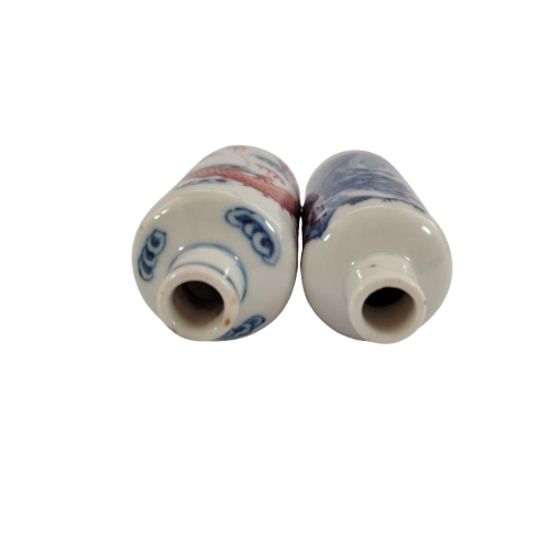 Chinese Vitage Porcelain Snuff bottles Red Dragon