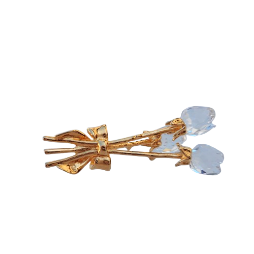 Swarovski Crystal Memories Gold Rose Bouquet