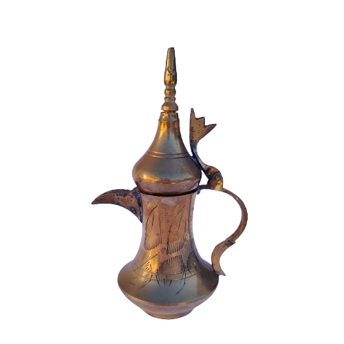 Dallah Indian Middle Eastern Small Miniature Brass Coffee Pot
