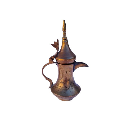 Dallah Indian Middle Eastern Small Miniature Brass Coffee Pot