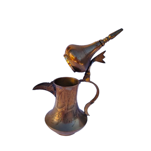 Dallah Indian Middle Eastern Small Miniature Brass Coffee Pot