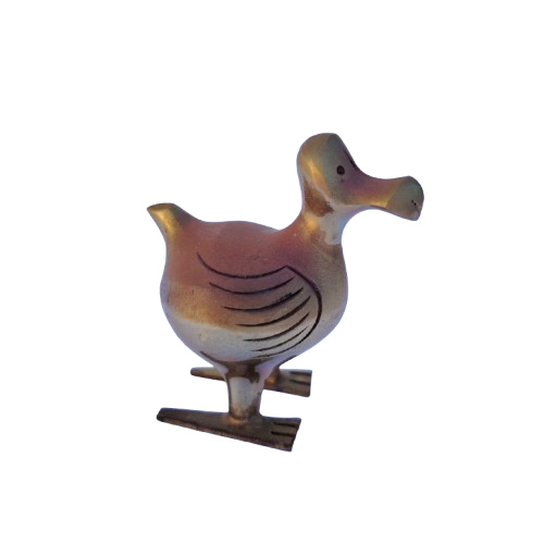Vintage Solid Brass Dodo Bird Ornament Figurine 1950's