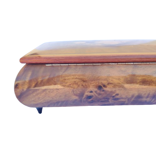 Inlaid wooden vintage Italian Sorrento musical jewelry box