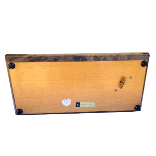 Inlaid wooden vintage Italian Sorrento musical jewelry box