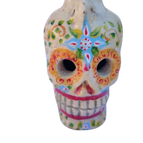 Mexican Pottery skull Head Day of the Dead