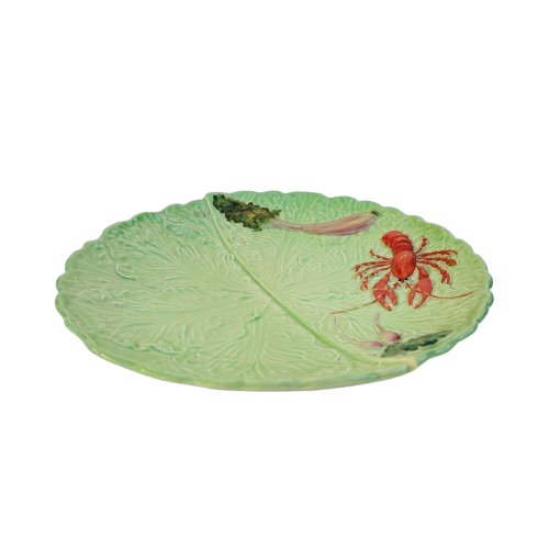 Carlton Wear Green Cabbage Leaf Lobster Plate