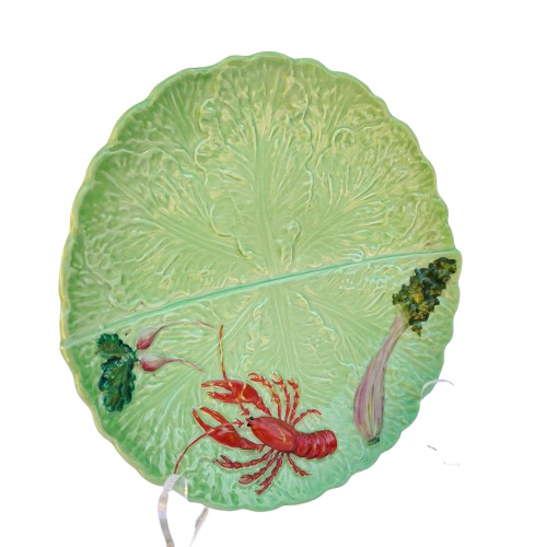 Carlton Wear Green Cabbage Leaf Lobster Plate