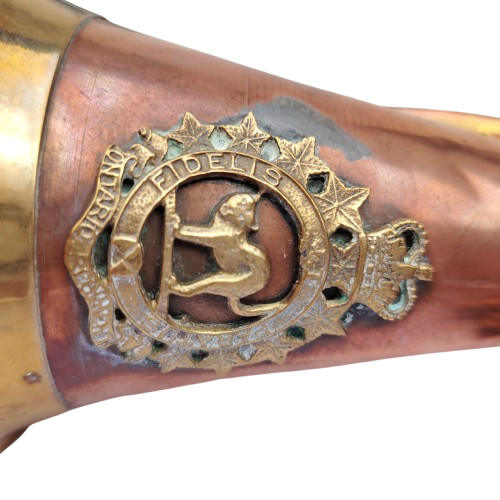 Vintage Ontario Regiment Bugle reproduction Horn Brass Copper