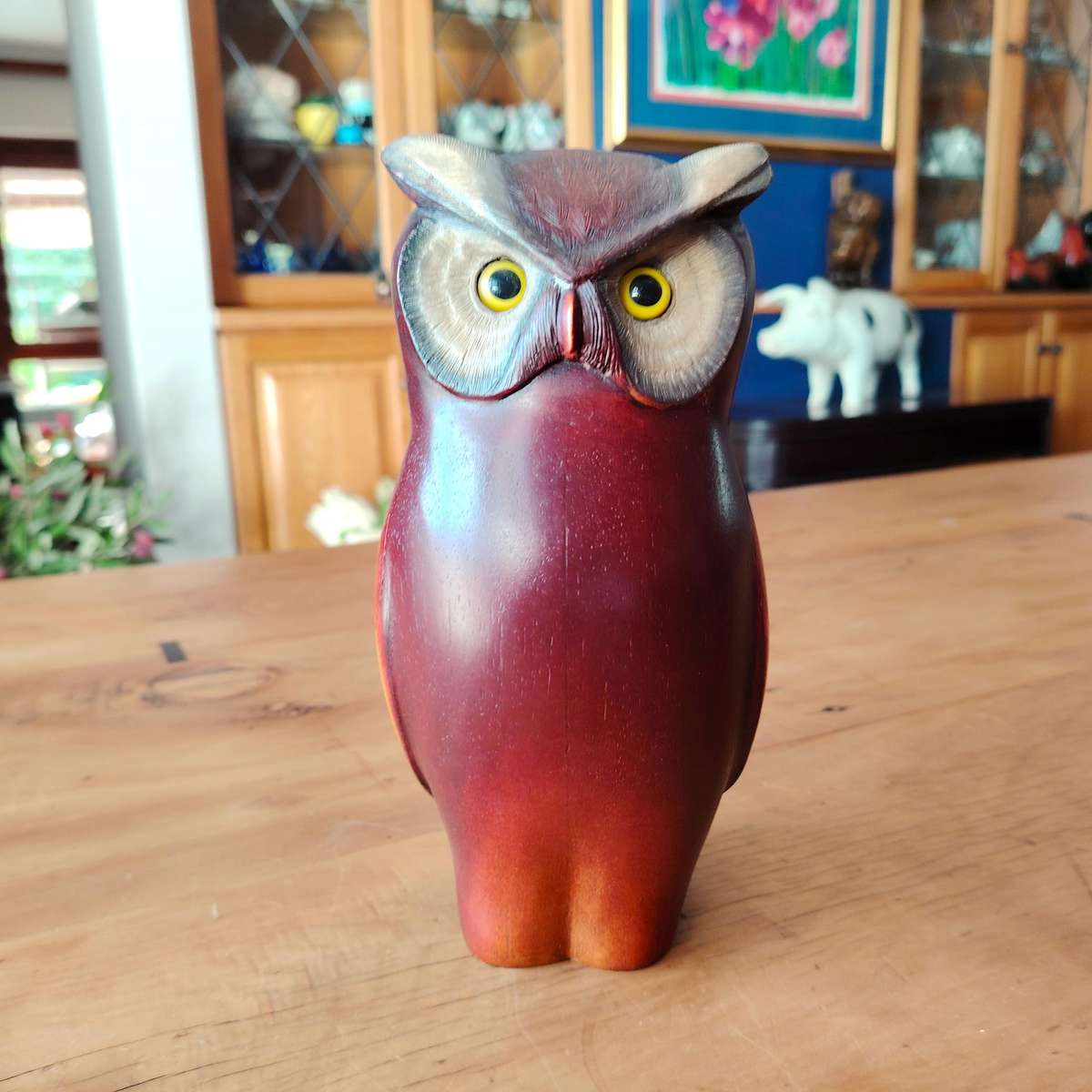 Feathers of Knysna carved and hand painted Owl Ltd Bird