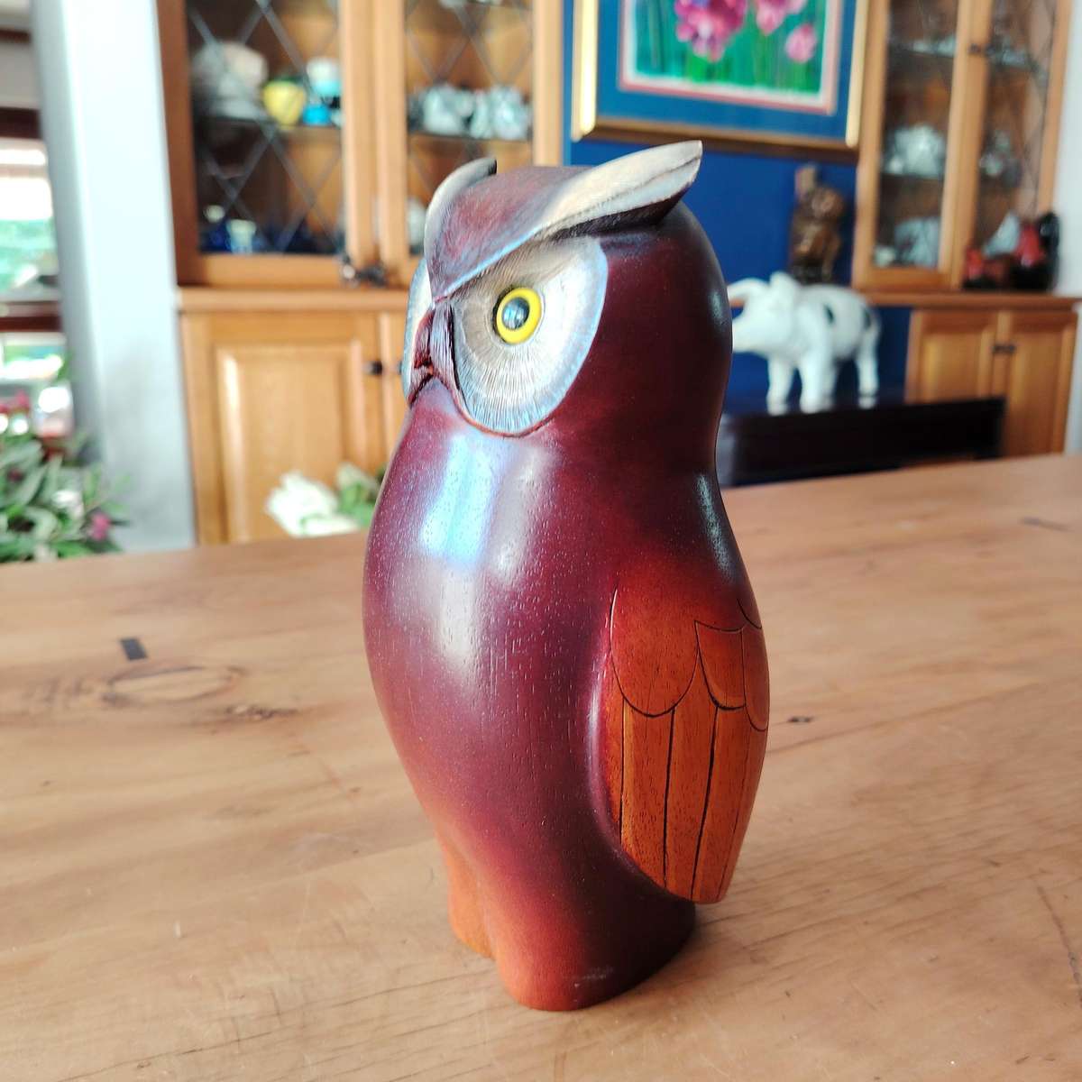 Feathers of Knysna carved and hand painted Owl Ltd Bird
