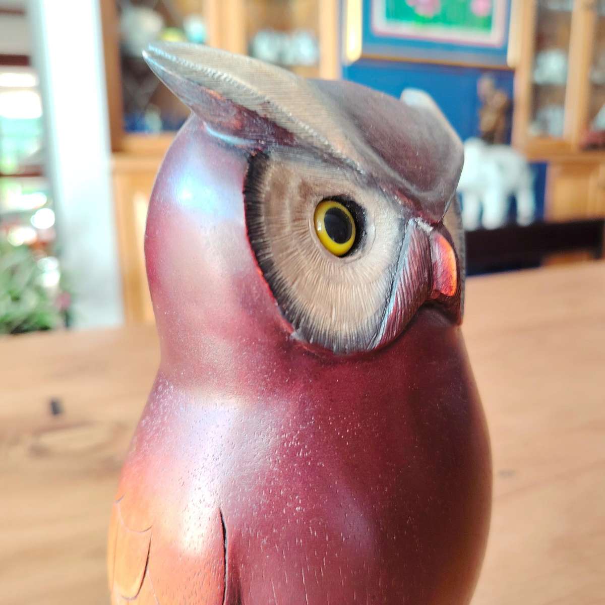 Feathers of Knysna carved and hand painted Owl Ltd Bird