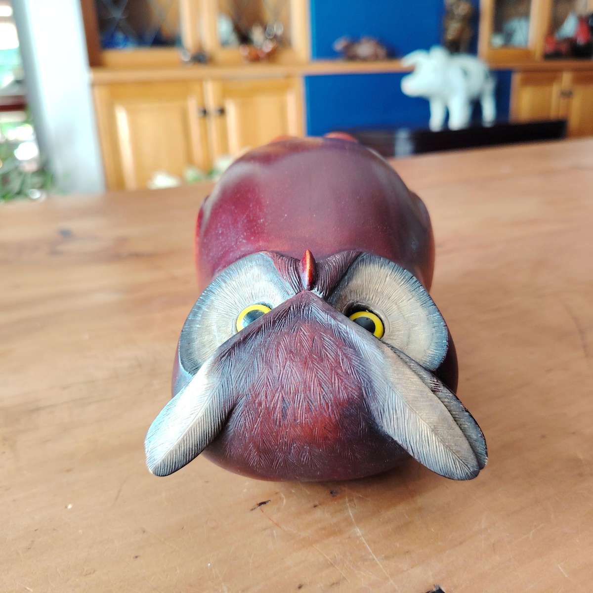 Feathers of Knysna carved and hand painted Owl Ltd Bird