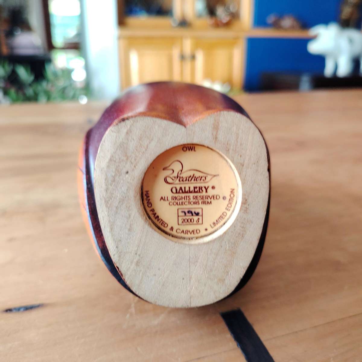 Feathers of Knysna carved and hand painted Owl Ltd Bird