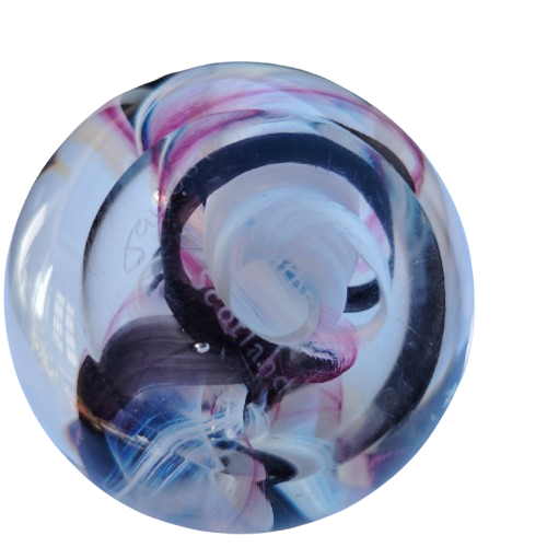 Caithness Glass Paperweight Large Ribbon Design