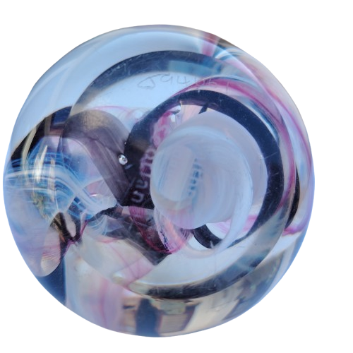 Caithness Glass Paperweight Large Ribbon Design