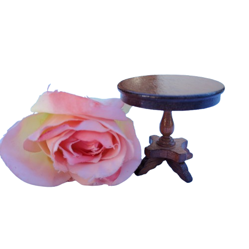 Original vintage wooden doll furniture round table