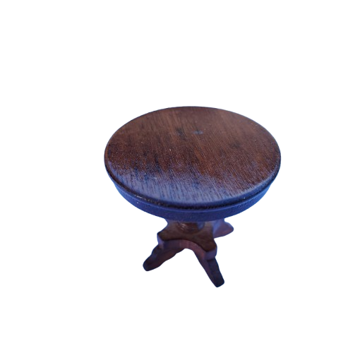 Original vintage wooden doll furniture round table