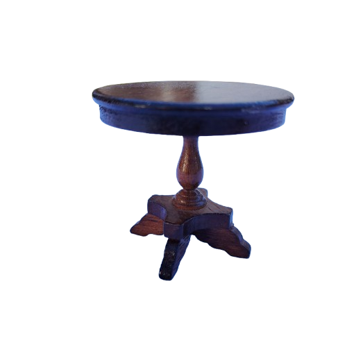 Original vintage wooden doll furniture round table