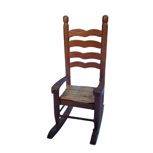 Original vintage wooden doll furniture rocking chair